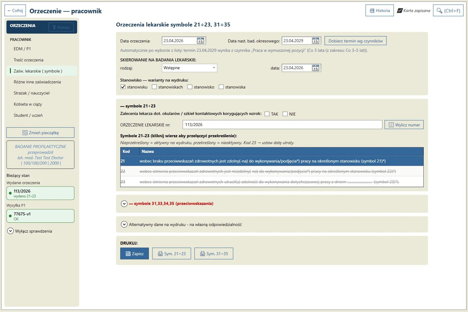Orzeczenie w MP2026